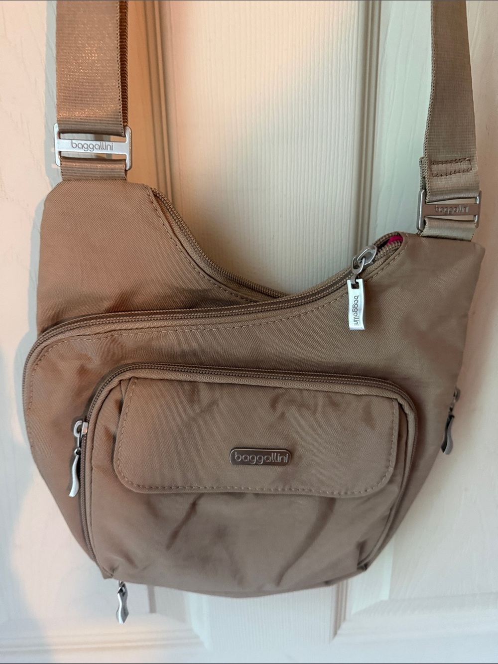 Baggallini Taupe Crossbody Bag